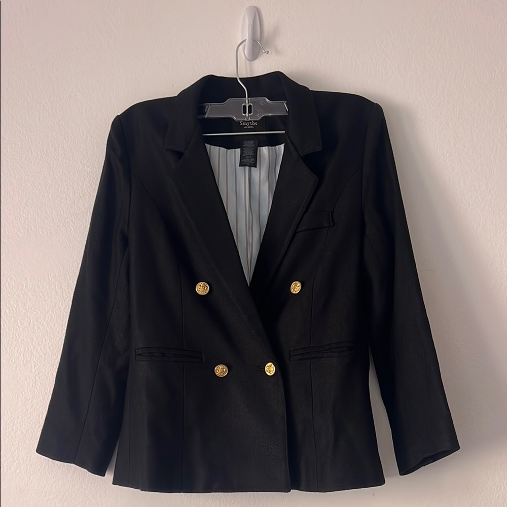 Smythe Double Brested Black Blazer Size 4